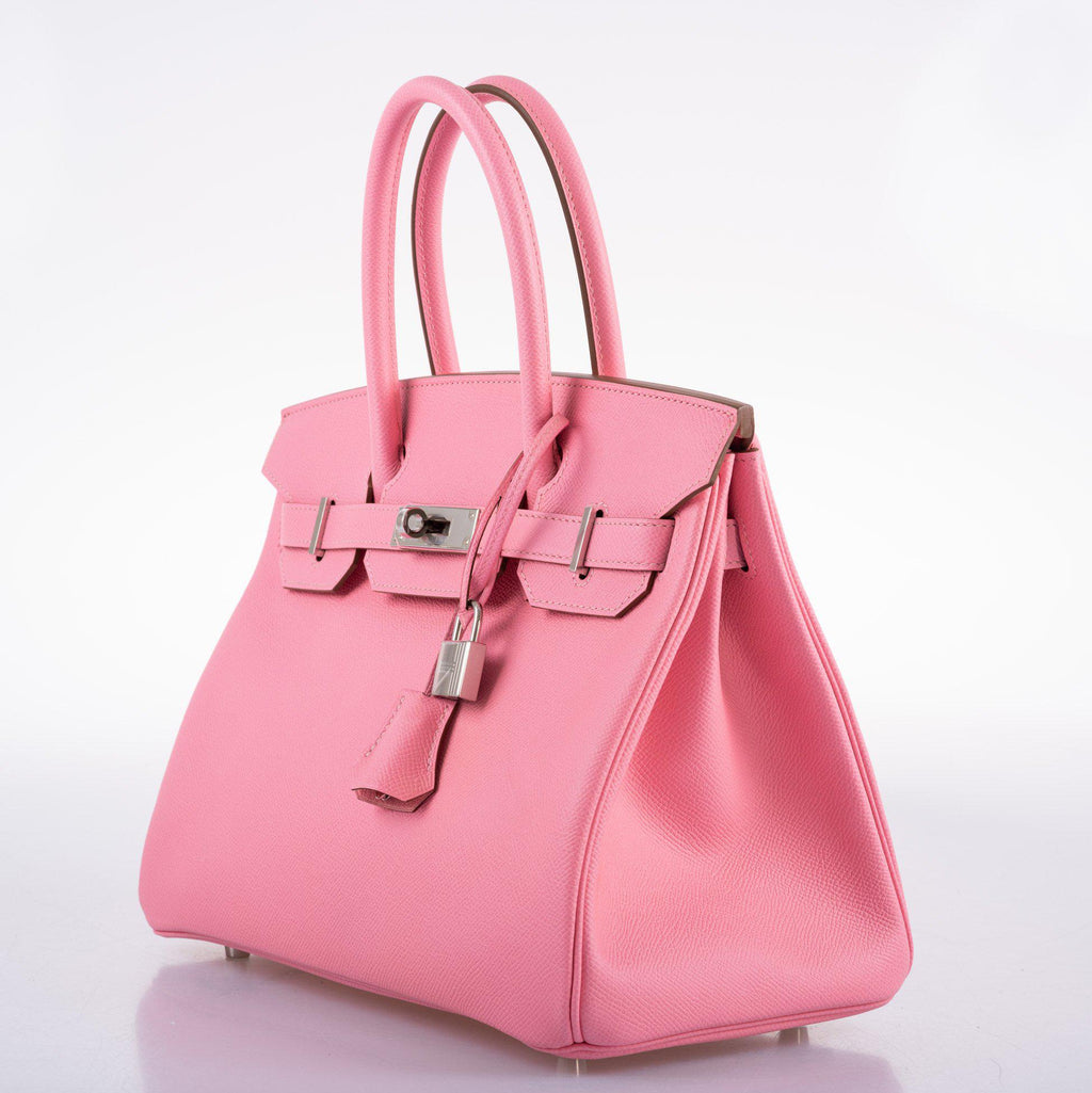 Hermes Birkin 30 Rose Confetti Epsom Palladium Hardware