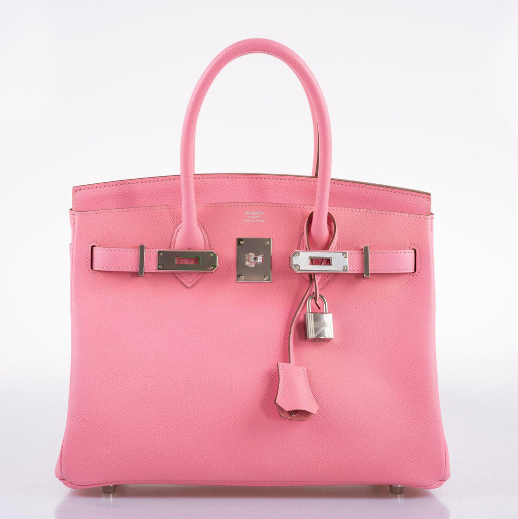 Hermes Birkin 30 Rose Confetti Epsom Palladium Hardware