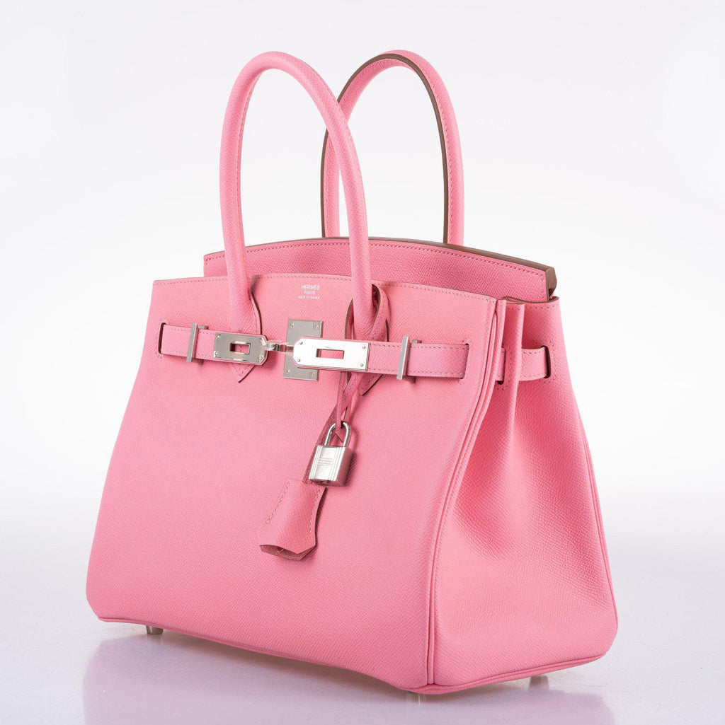 Hermes Birkin 30 Rose Confetti Epsom Palladium Hardware