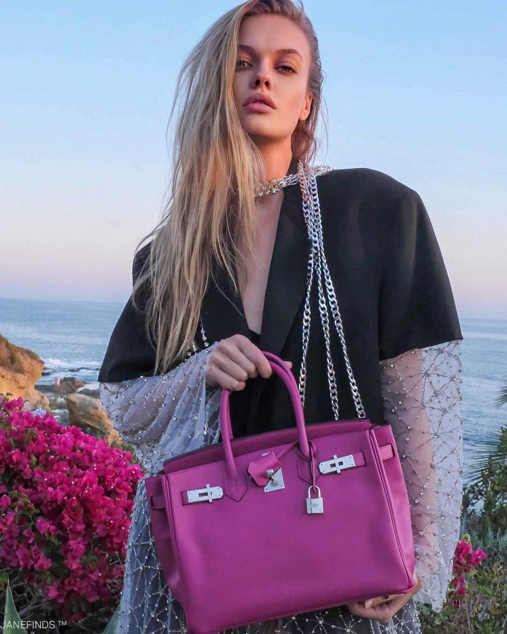 Hermes Birkin 30 Rose Pourpre Epsom with Palladium Hardware