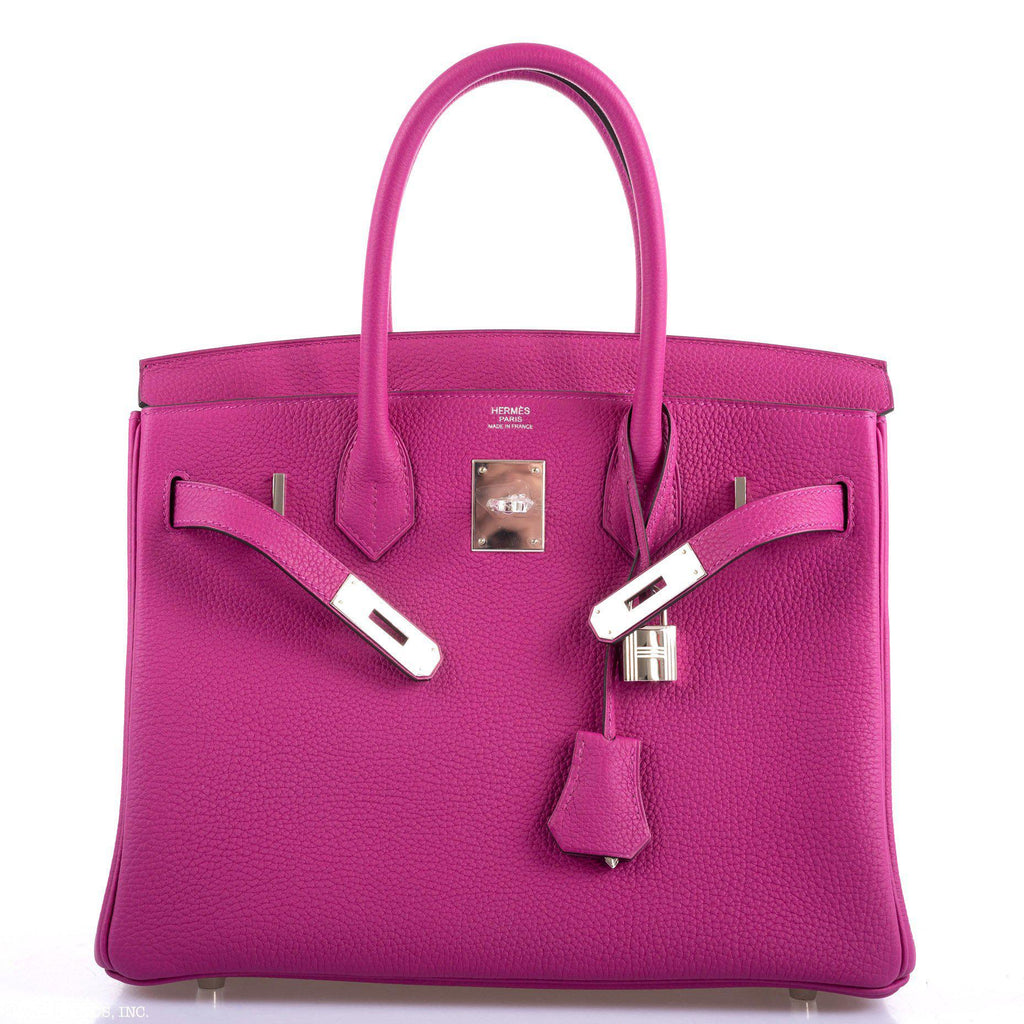 Hermes Birkin 30 Rose Pourpre Togo Palladium Hardware