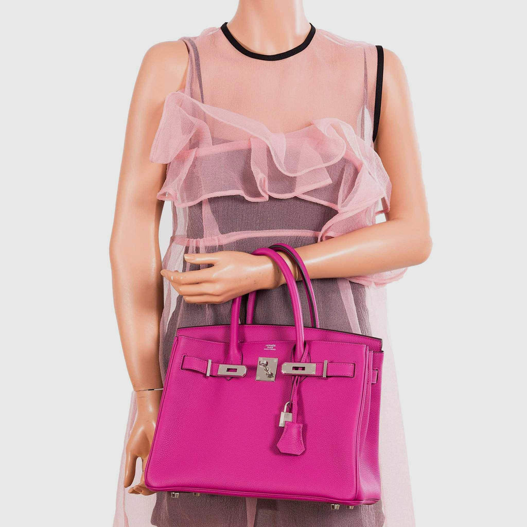 Hermes Birkin 30 Rose Pourpre Togo Palladium Hardware