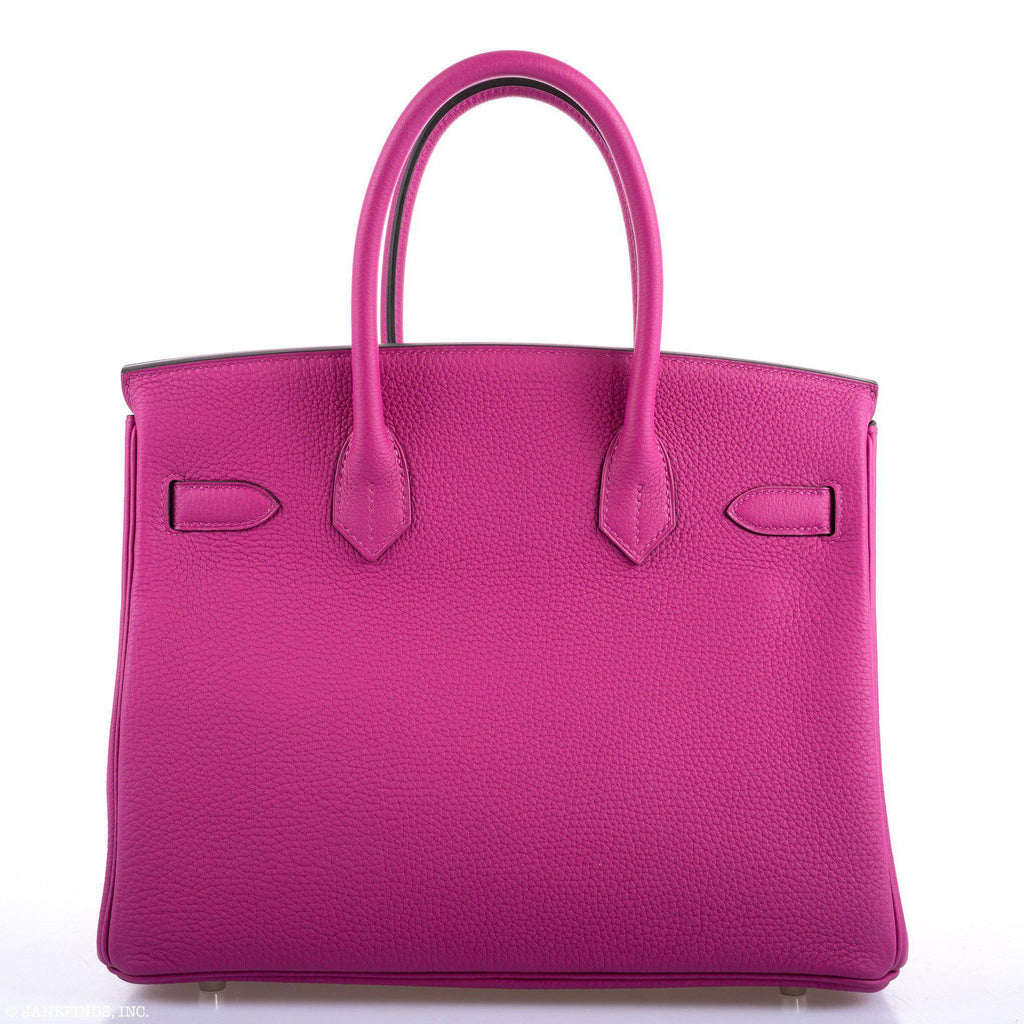 Hermes Birkin 30 Rose Pourpre Togo Palladium Hardware