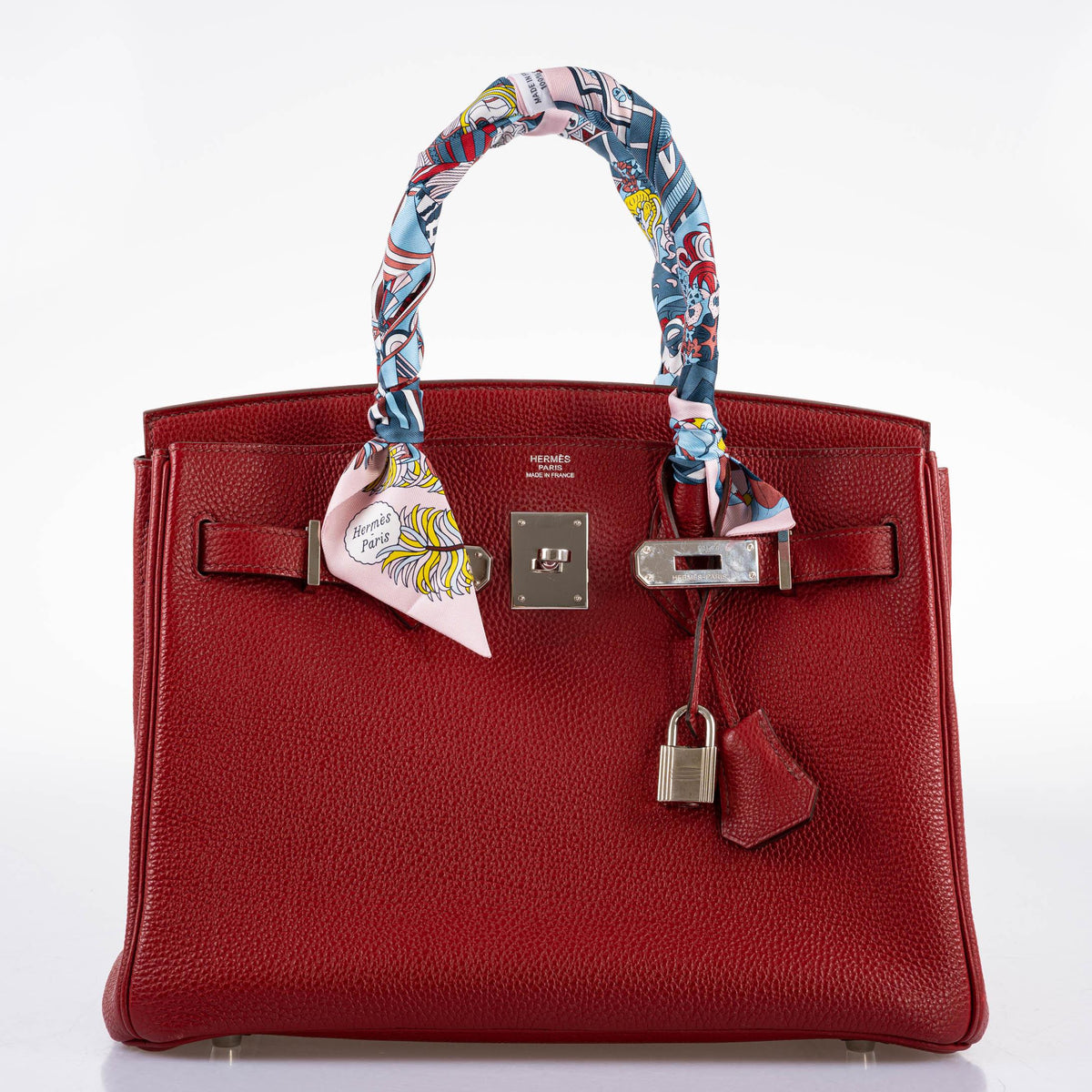 Hermes Birkin 30 Rouge Garance Togo with Palladium Hardware