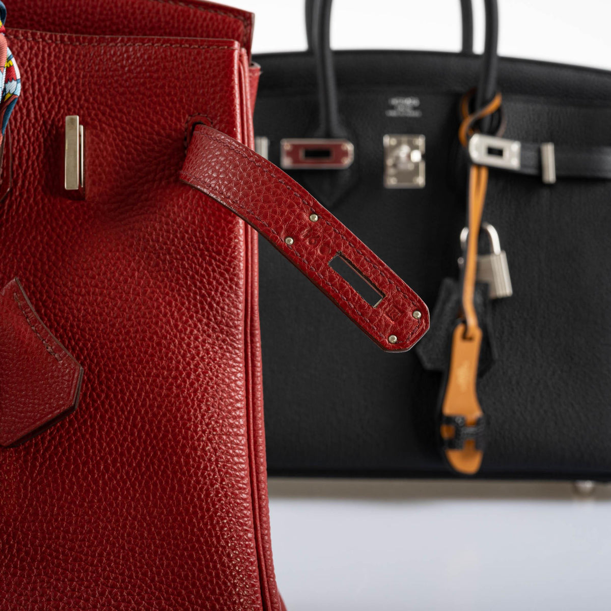 Hermes Birkin 30 Rouge Garance Togo with Palladium Hardware