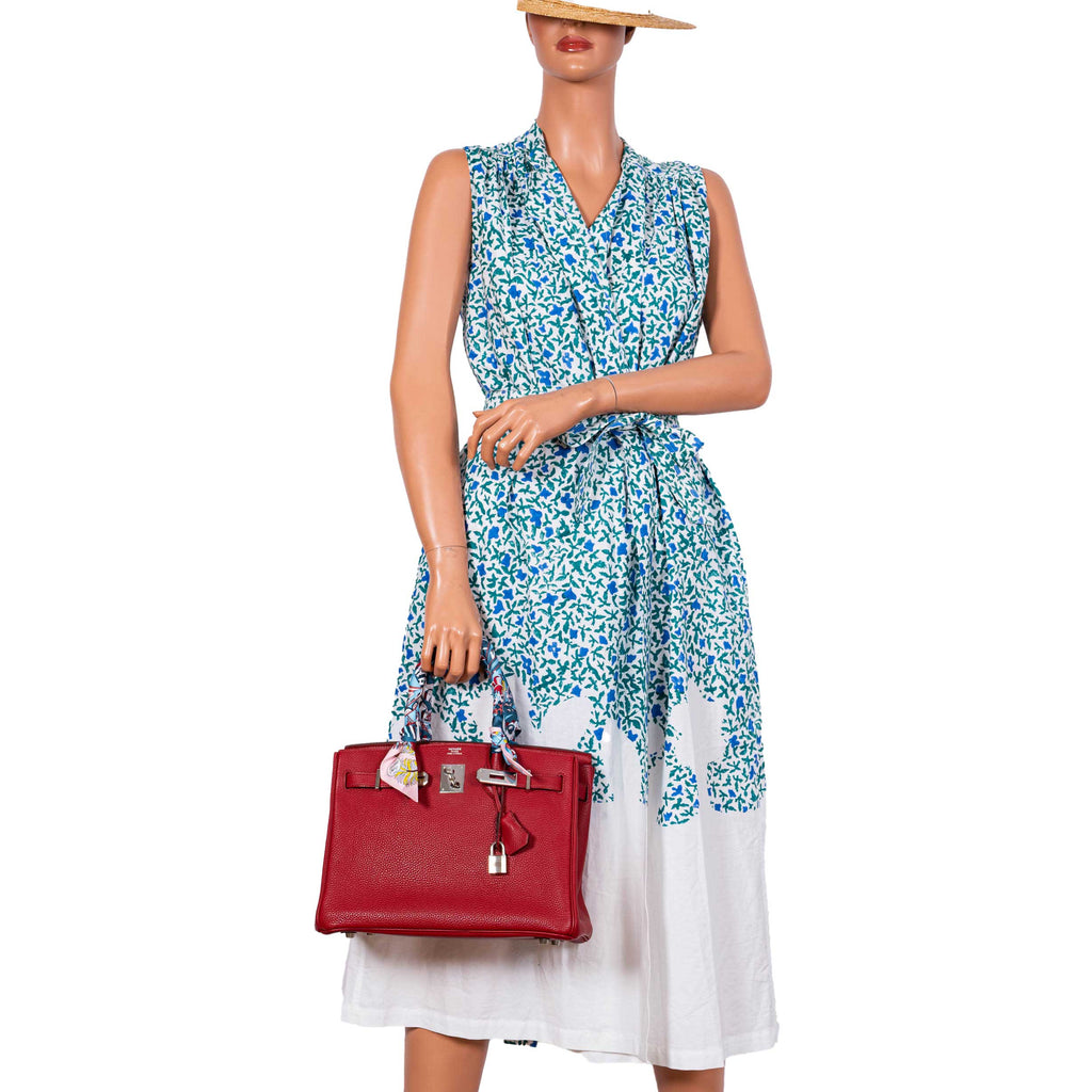 Hermes Birkin 30 Rouge Garance Togo with Palladium Hardware