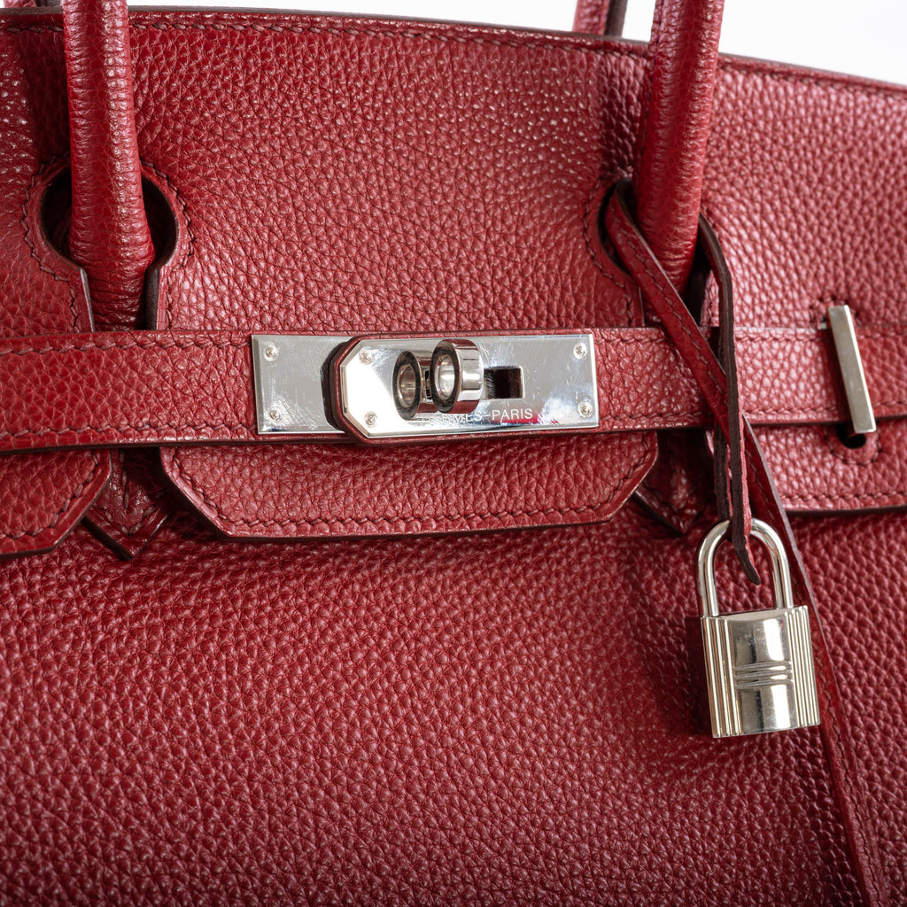 Hermes Birkin 30 Rouge Garance Togo with Palladium Hardware