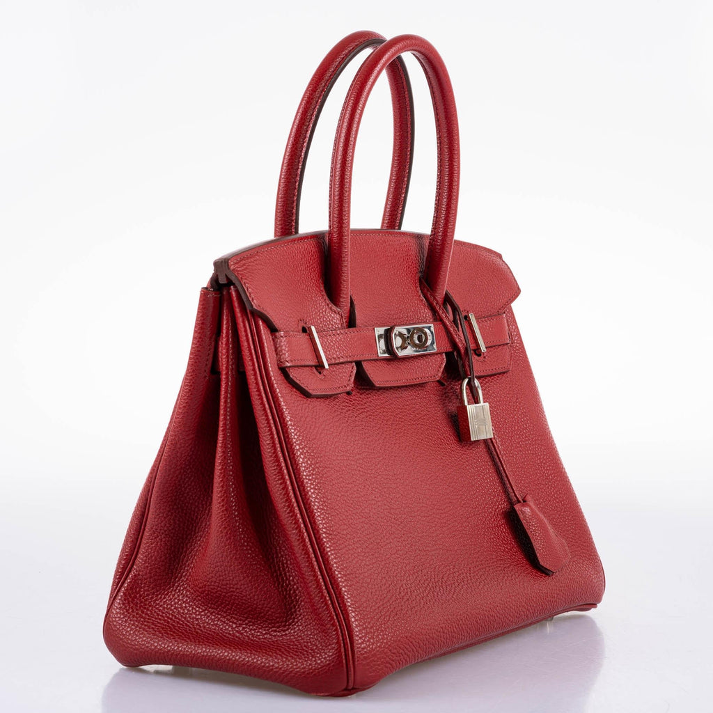 Hermes Birkin 30 Rouge Garance Togo with Palladium Hardware