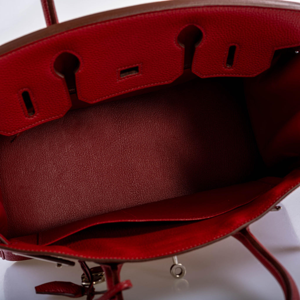 Hermes Birkin 30 Rouge Garance Togo with Palladium Hardware