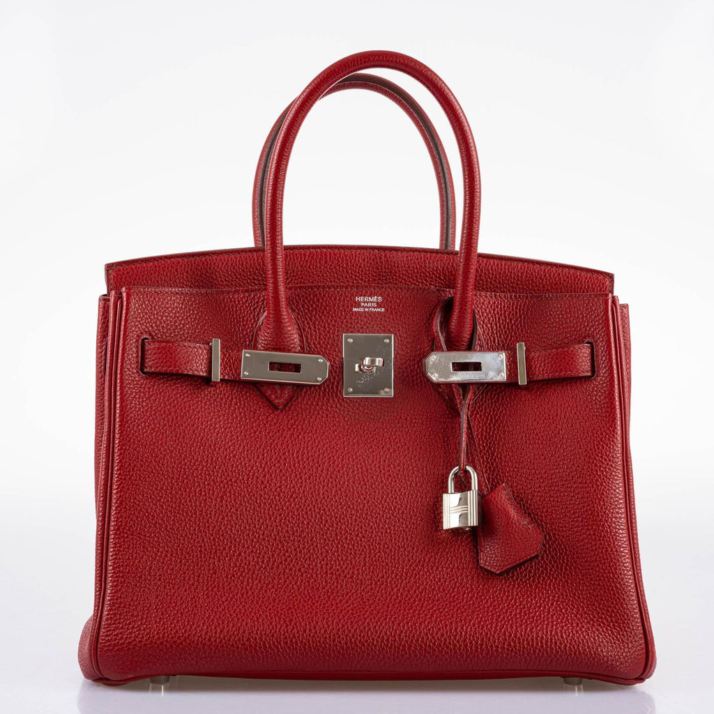 Hermes Birkin 30 Rouge Garance Togo with Palladium Hardware