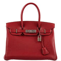 Hermes Birkin 30 Rouge Garance Togo with Palladium Hardware