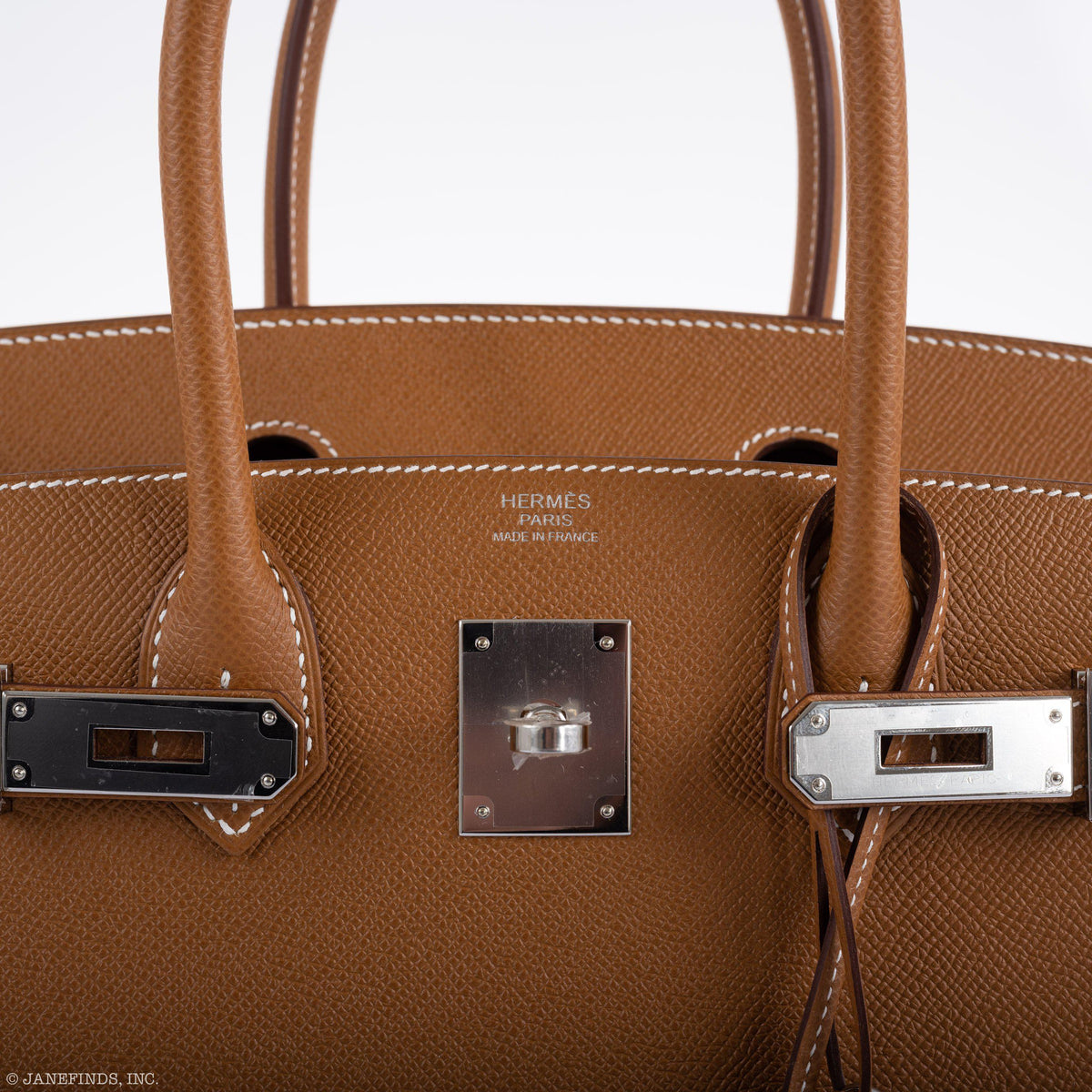 Hermes Birkin 30 Sellier Gold Madame Grain leather Palladium Hardware