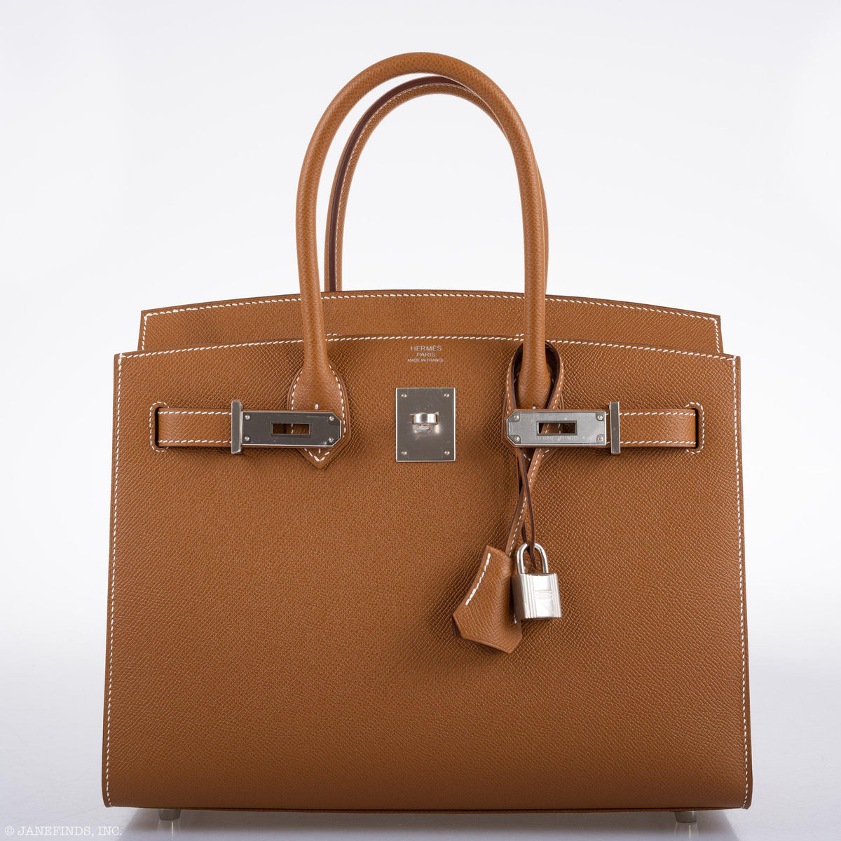 Hermes Birkin 30 Sellier Gold Madame Grain leather Palladium Hardware