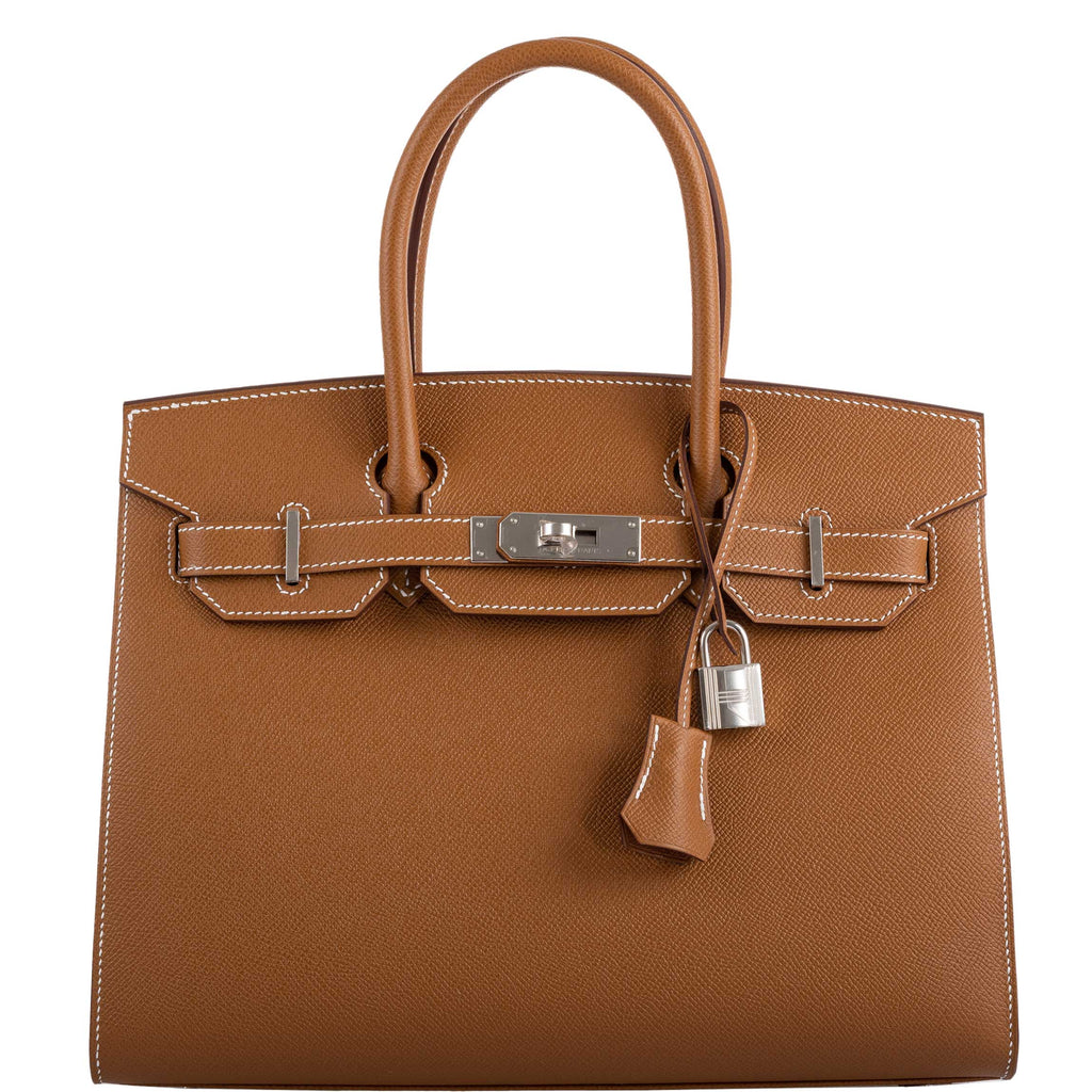 Hermes Birkin 30 Sellier Gold Madame Grain leather Palladium Hardware