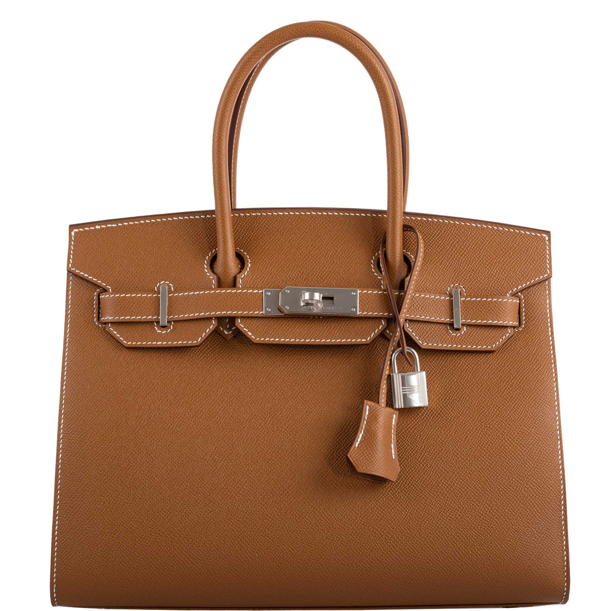 Hermes Birkin 30 Sellier Gold Madame Grain leather Palladium Hardware