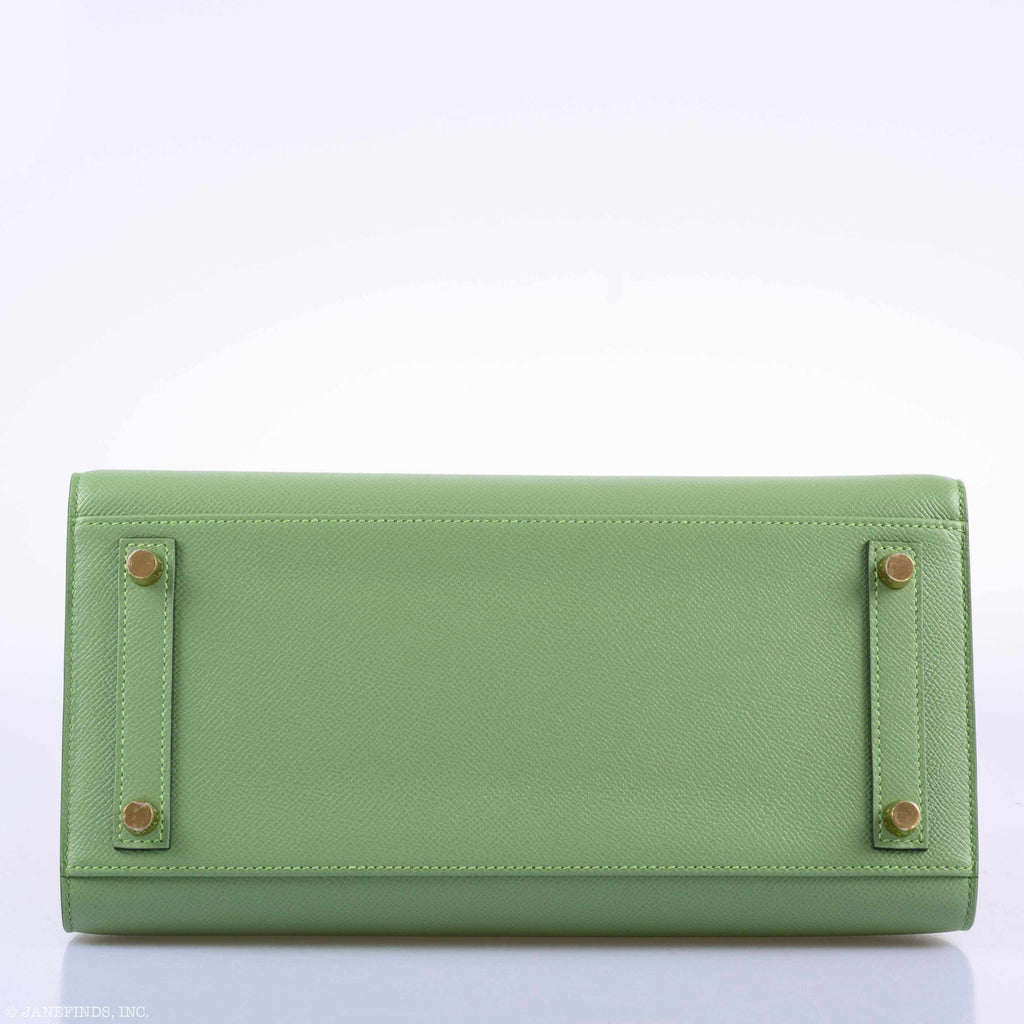 Hermes Birkin 30 Sellier Vert Criquet Madame Grain Gold Hardware