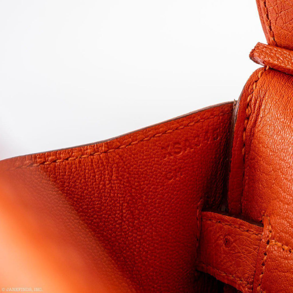 Hermes Birkin 30 Tangerine Ostrich with Gold Hardware