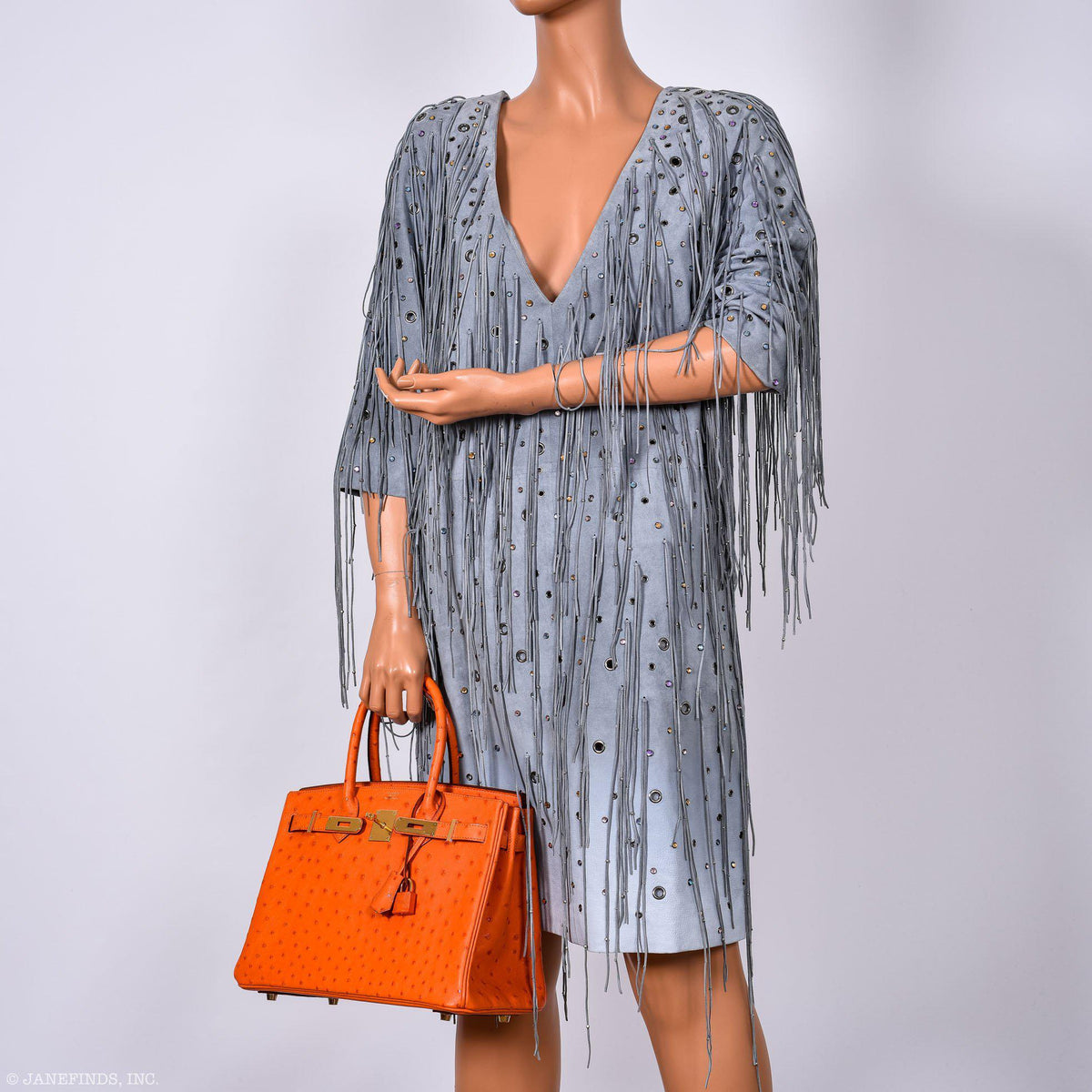 Hermes Birkin 30 Tangerine Ostrich with Gold Hardware