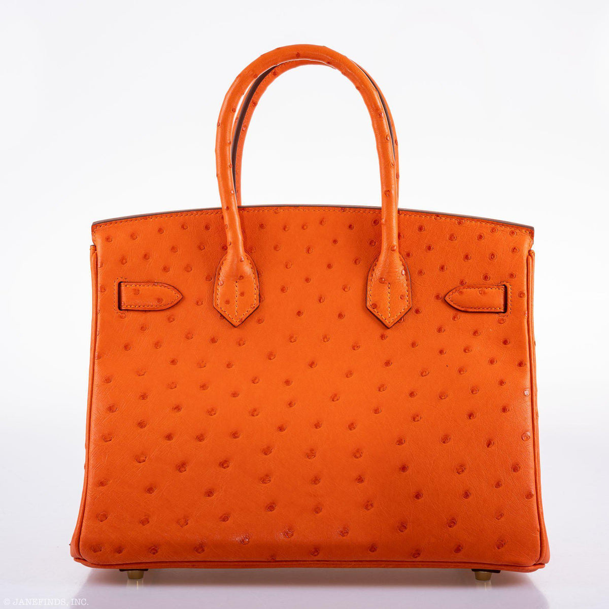 Hermes Birkin 30 Tangerine Ostrich with Gold Hardware