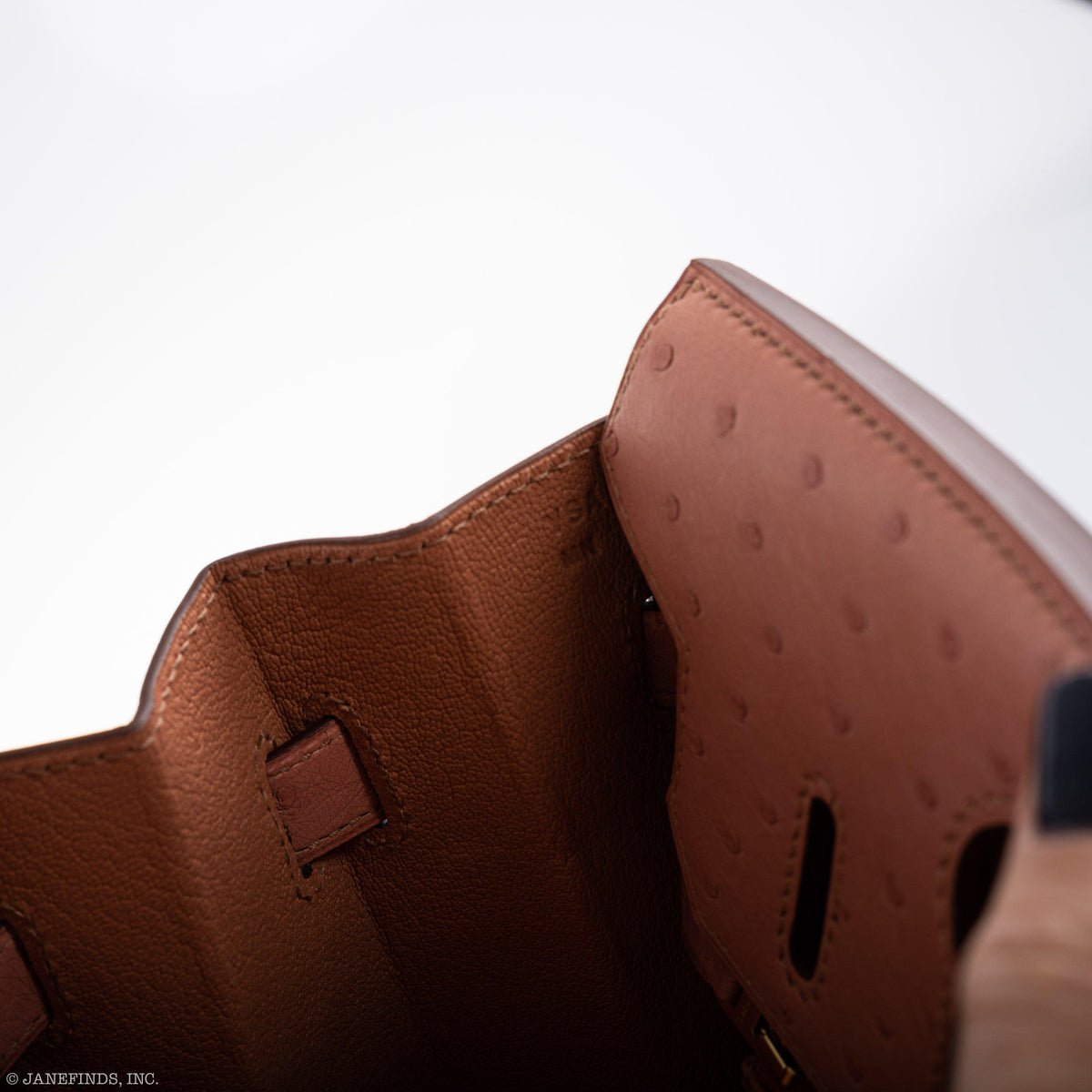 Hermes Birkin 30 Terre Cuite Ostrich Gold Hardware