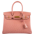 Hermes Birkin 30 Terre Cuite Ostrich Gold Hardware