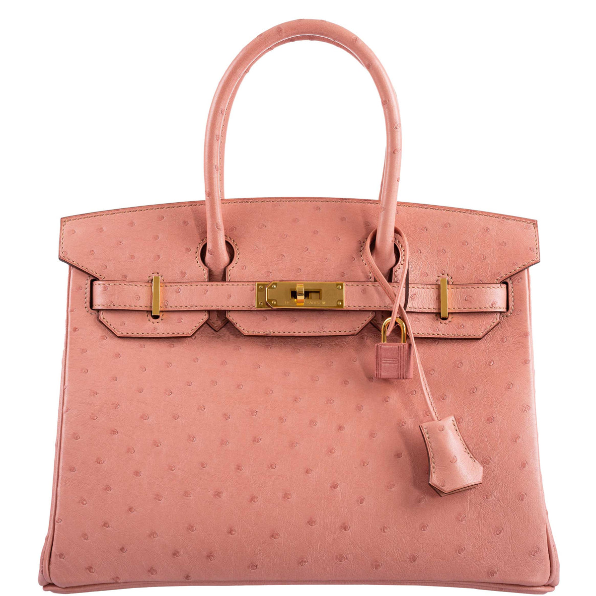 Hermes Birkin 30 Terre Cuite Ostrich Gold Hardware