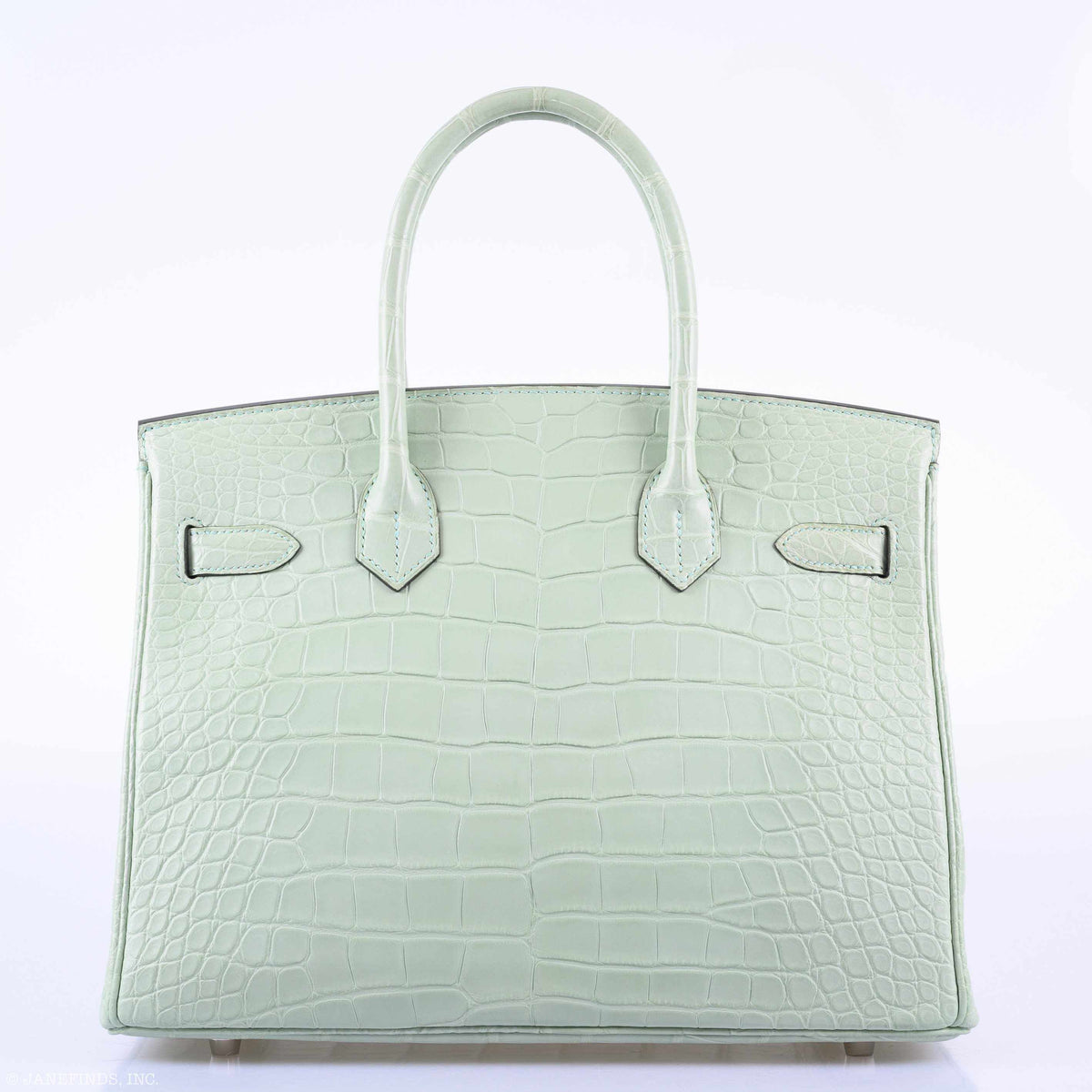 Hermes Birkin 30 Vert D'Eau Matte Alligator Palladium Hardware