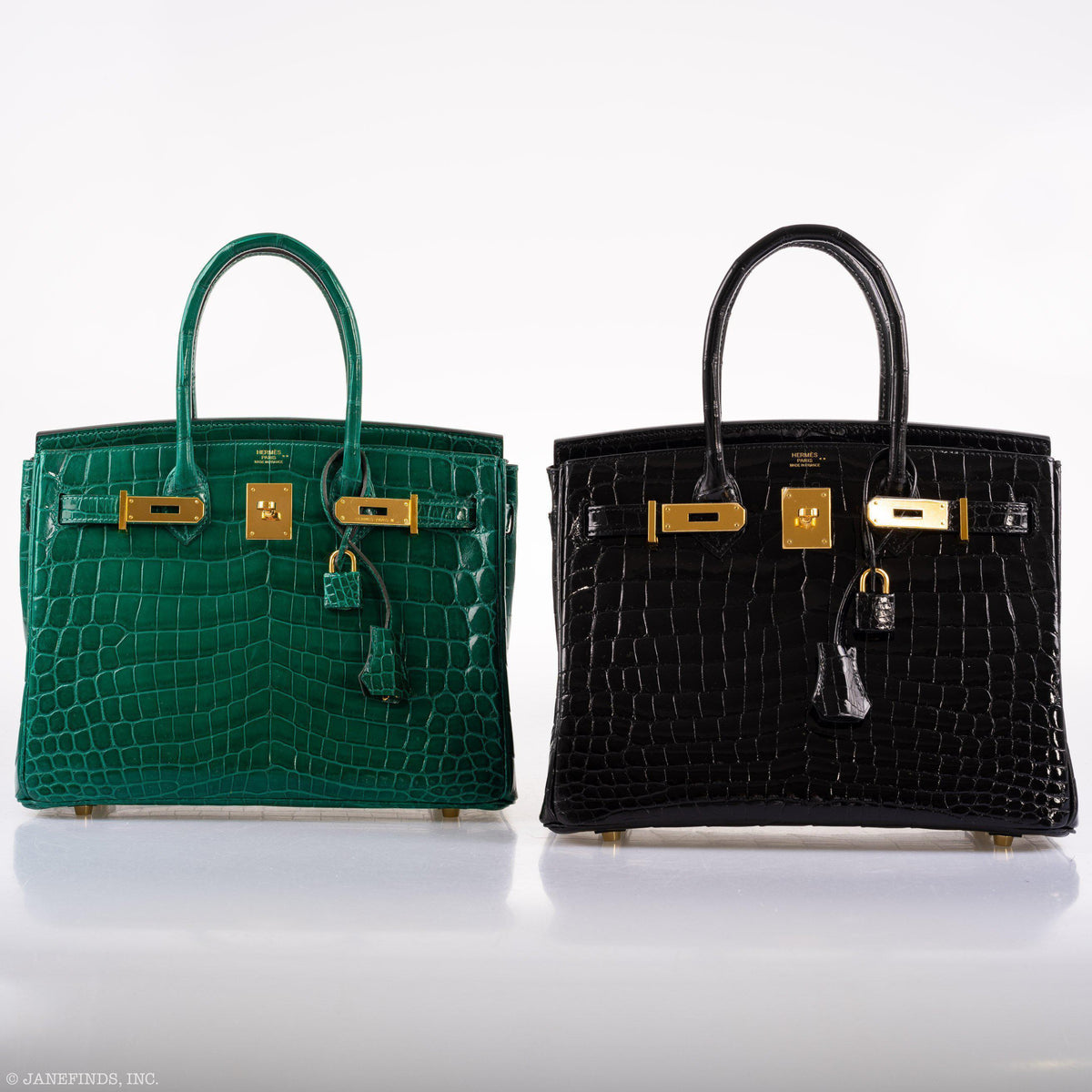 Hermes Birkin 30 Vert Emerald Niloticus Crocodile Gold Hardware