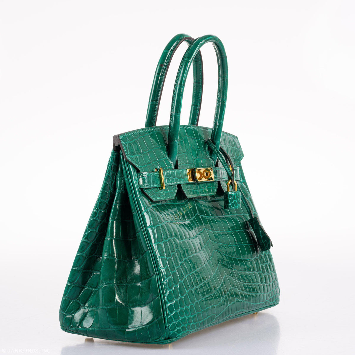 Hermes Birkin 30 Vert Emerald Niloticus Crocodile Gold Hardware
