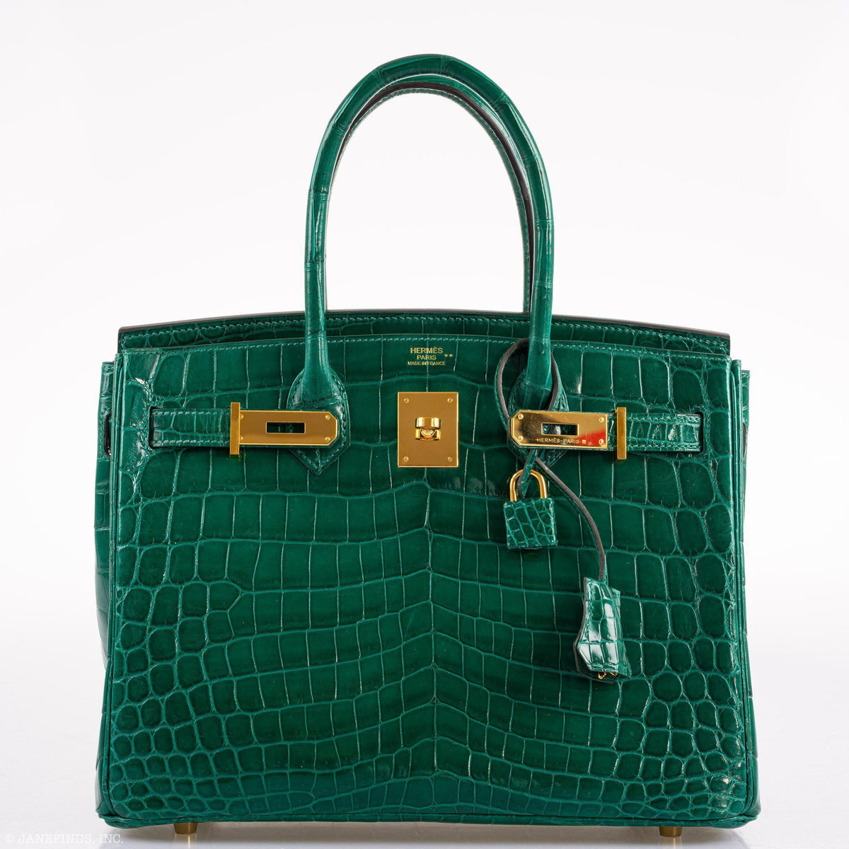 Hermes Birkin 30 Vert Emerald Niloticus Crocodile Gold Hardware