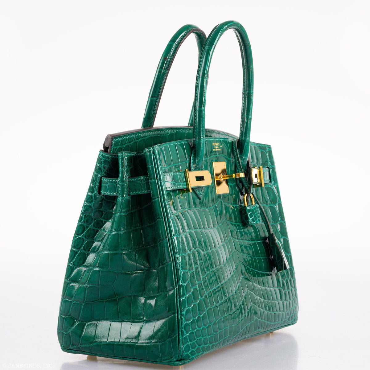 Hermes Birkin 30 Vert Emerald Niloticus Crocodile Gold Hardware