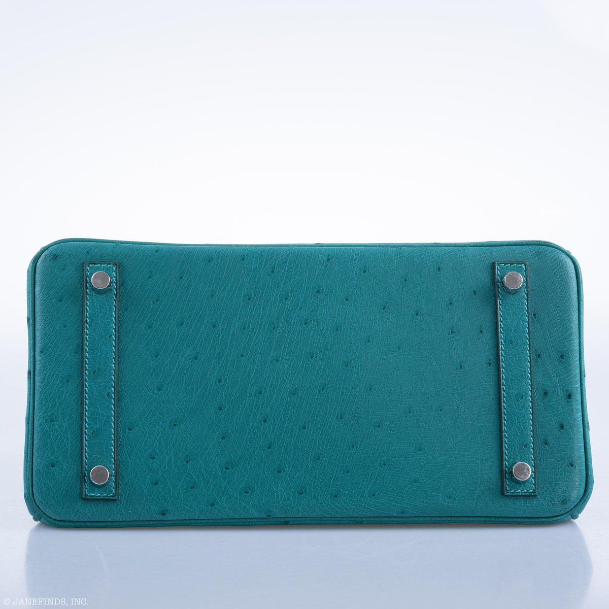 Hermes Birkin 30 Vert Verone Ostrich Palladium Hardware