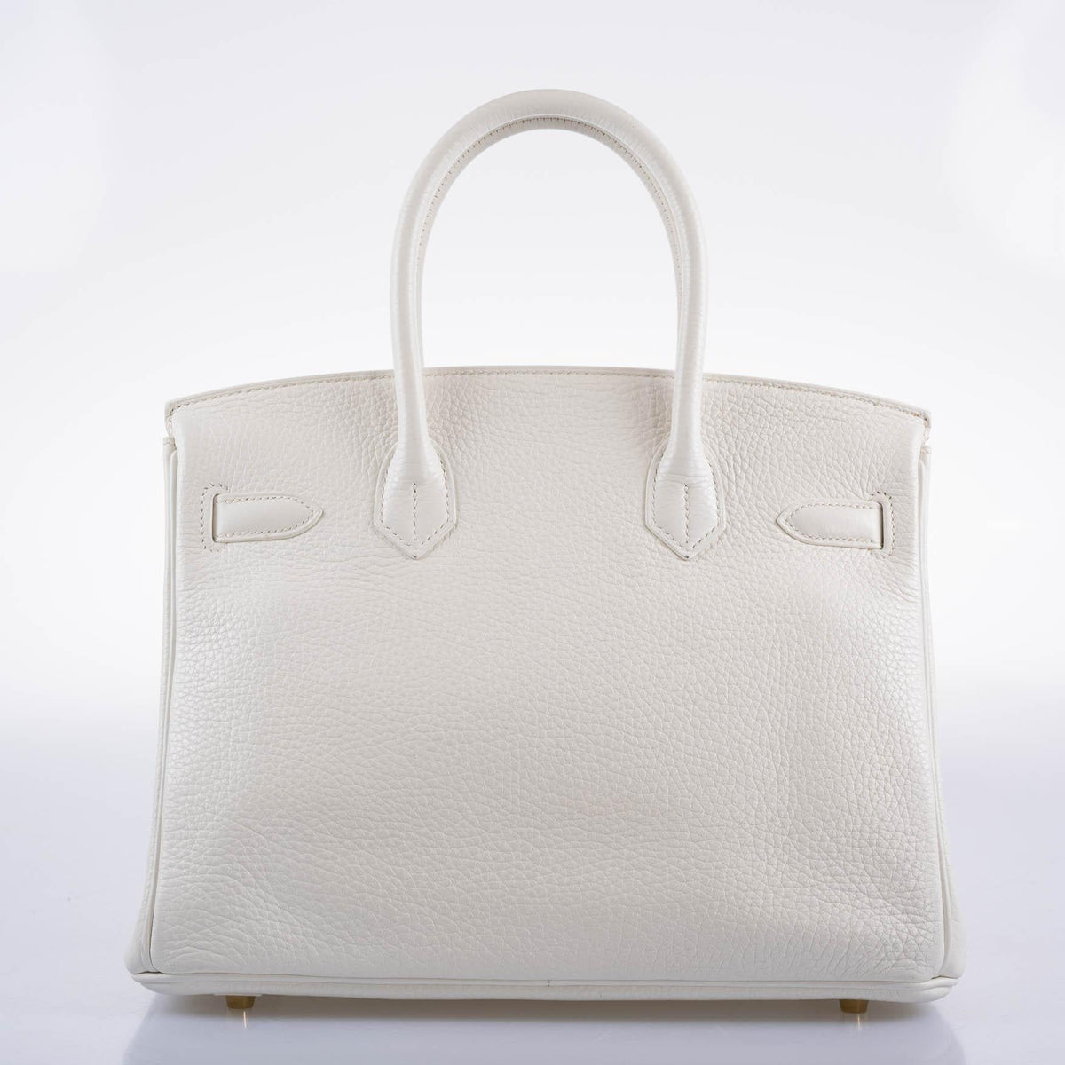 Hermes Birkin 30 White Clemence with Gold Hardware