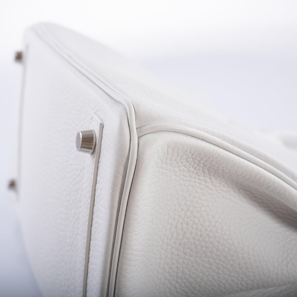 Hermes Birkin 30 White Clemence with Palladium Hardware