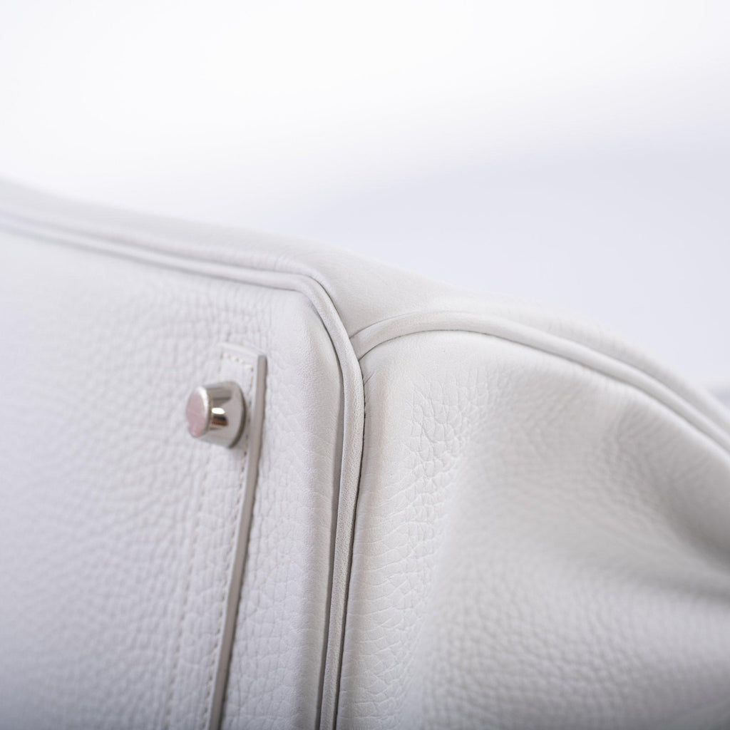 Hermes Birkin 30 White Clemence with Palladium Hardware