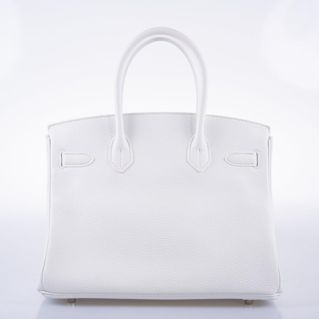 Hermes Birkin 30 White Clemence with Palladium Hardware