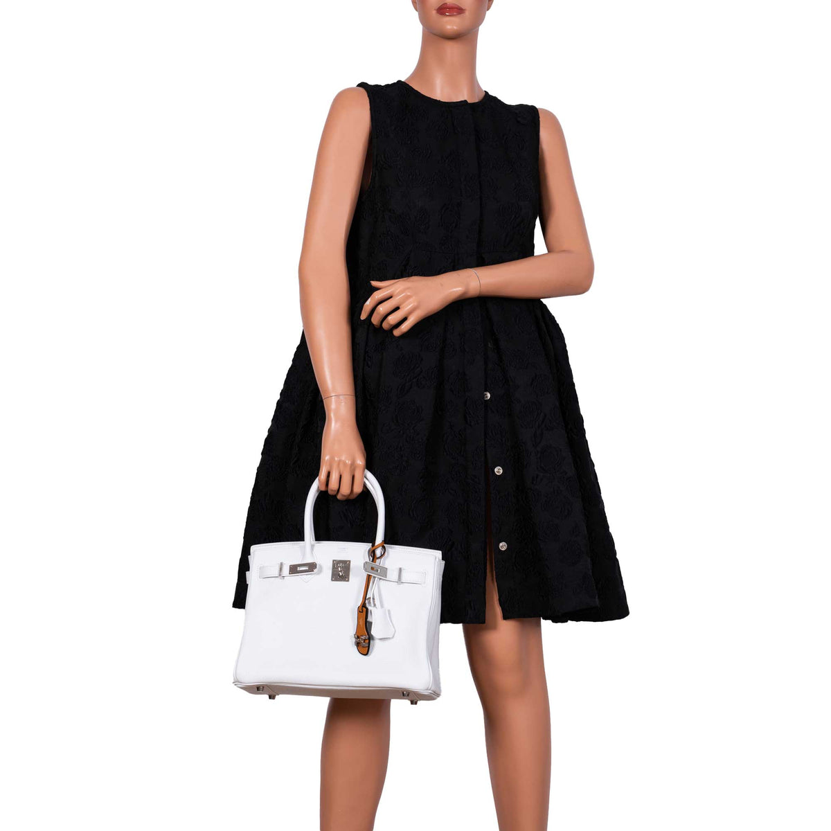 Hermes Birkin 30 White Clemence with Palladium Hardware