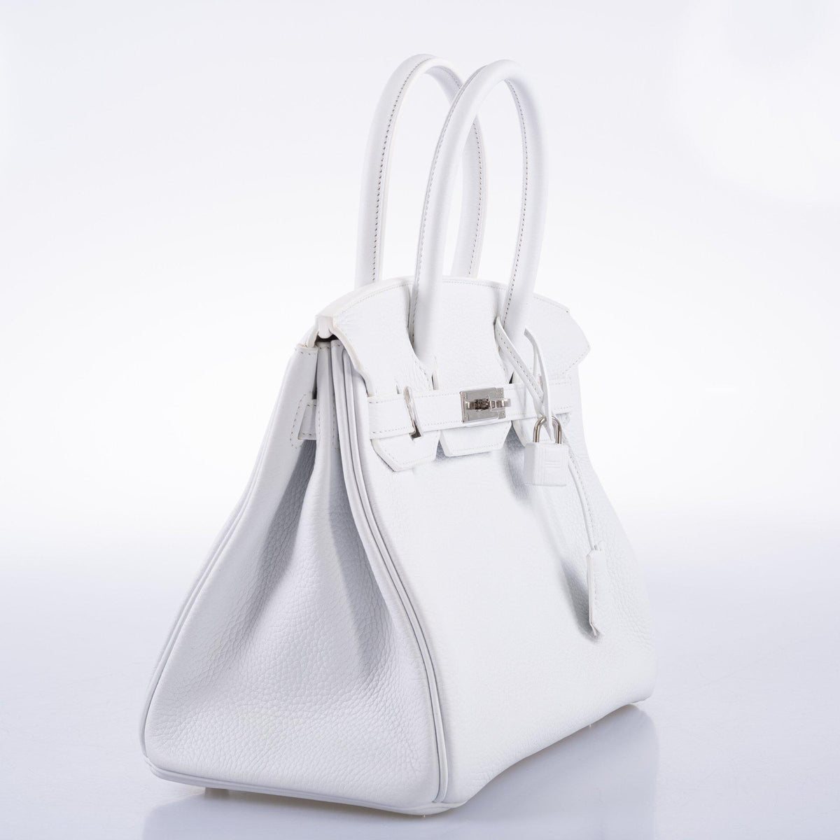 Hermes Birkin 30 White Clemence with Palladium Hardware