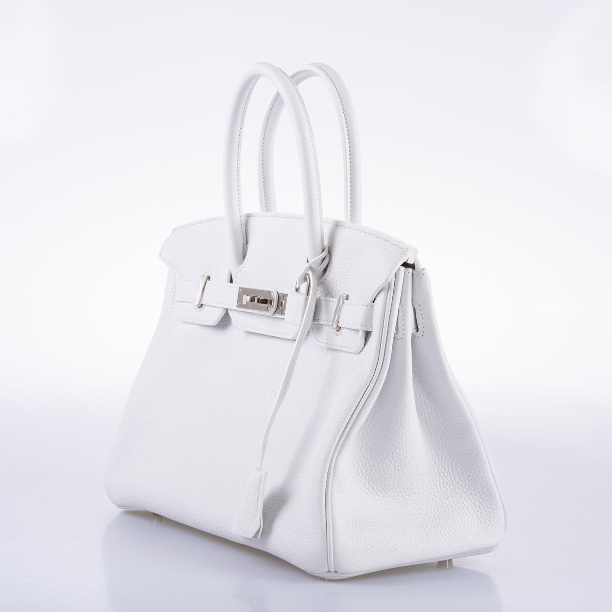 Hermes Birkin 30 White Clemence with Palladium Hardware