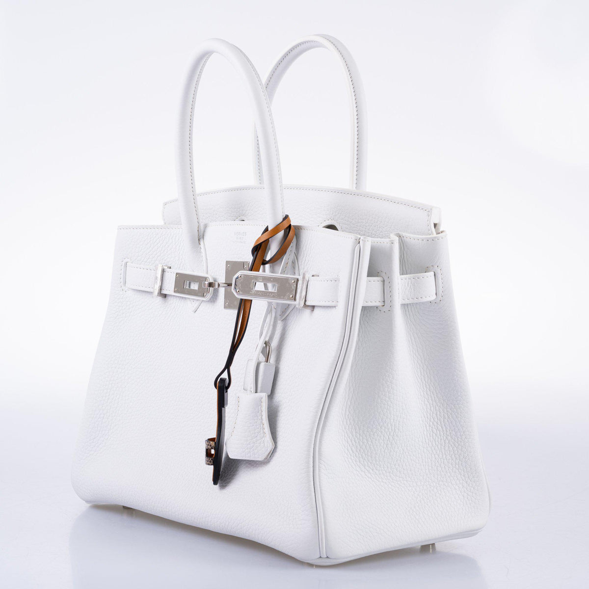 Hermes Birkin 30 White Clemence with Palladium Hardware