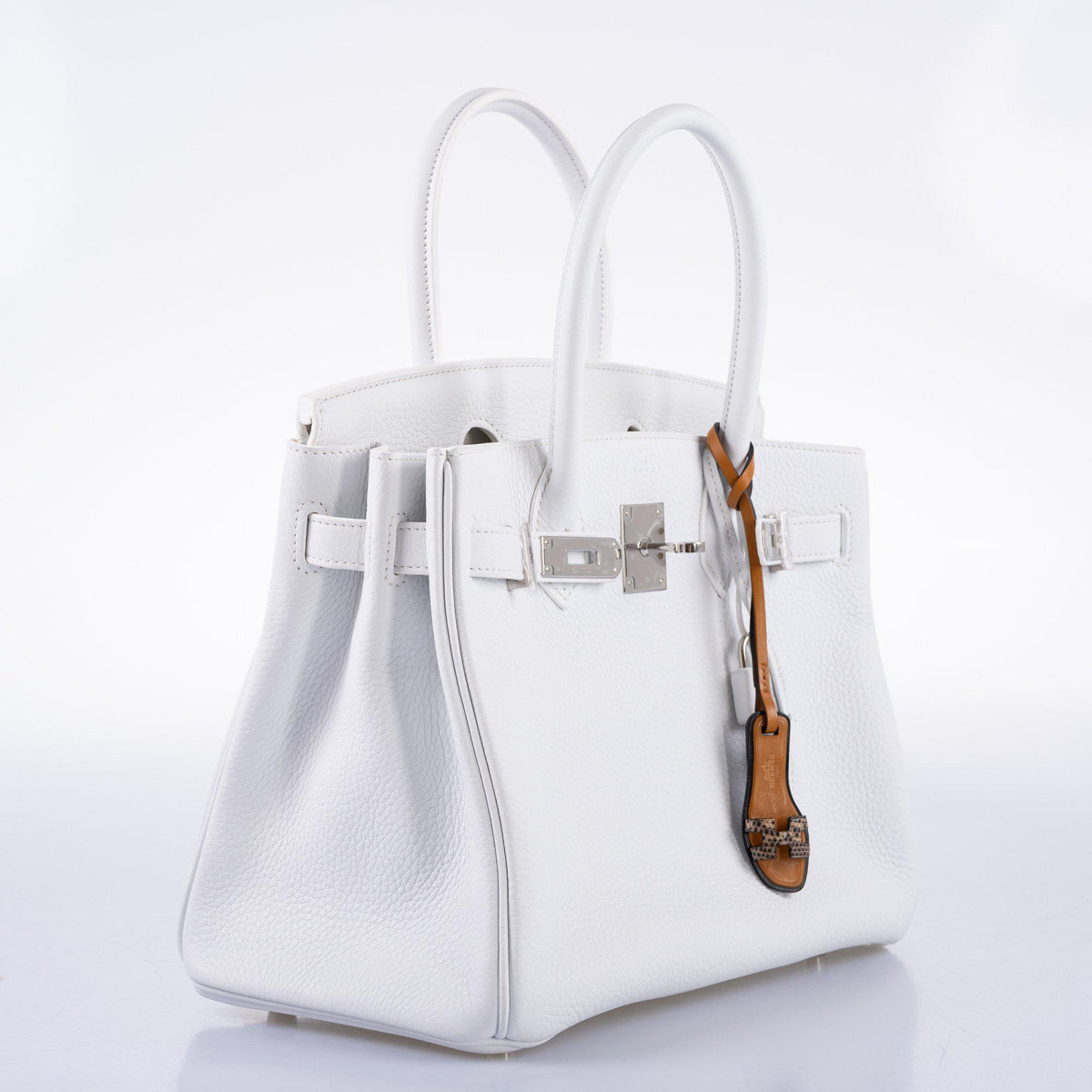 Hermes Birkin 30 White Clemence with Palladium Hardware