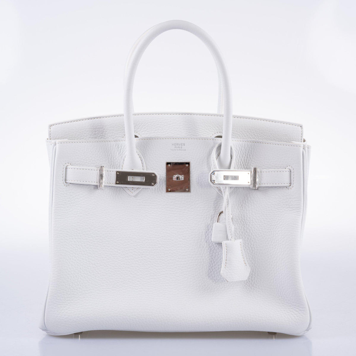 Hermes Birkin 30 White Clemence with Palladium Hardware