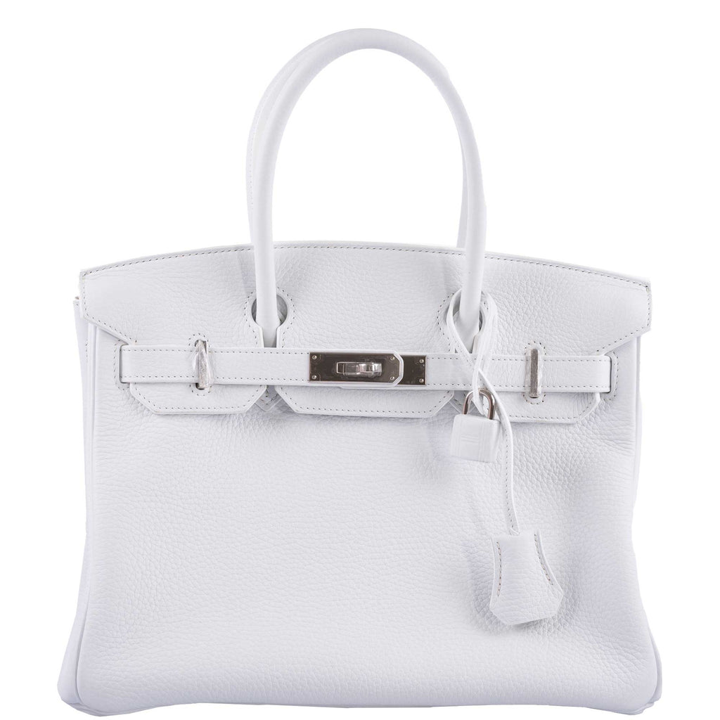 Hermes Birkin 30 White Clemence with Palladium Hardware