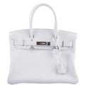 Hermes Birkin 30 White Clemence with Palladium Hardware