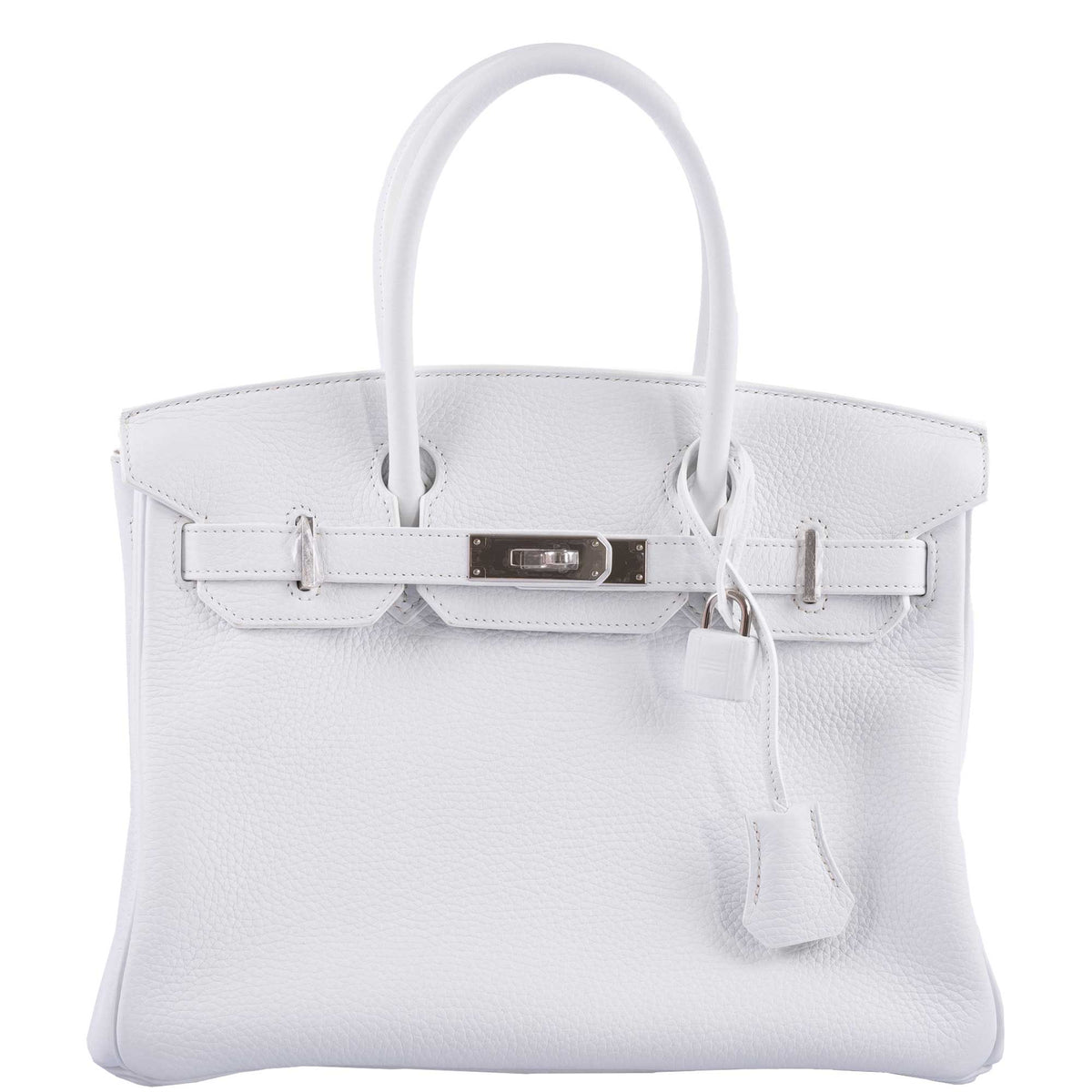 Hermes Birkin 30 White Clemence with Palladium Hardware
