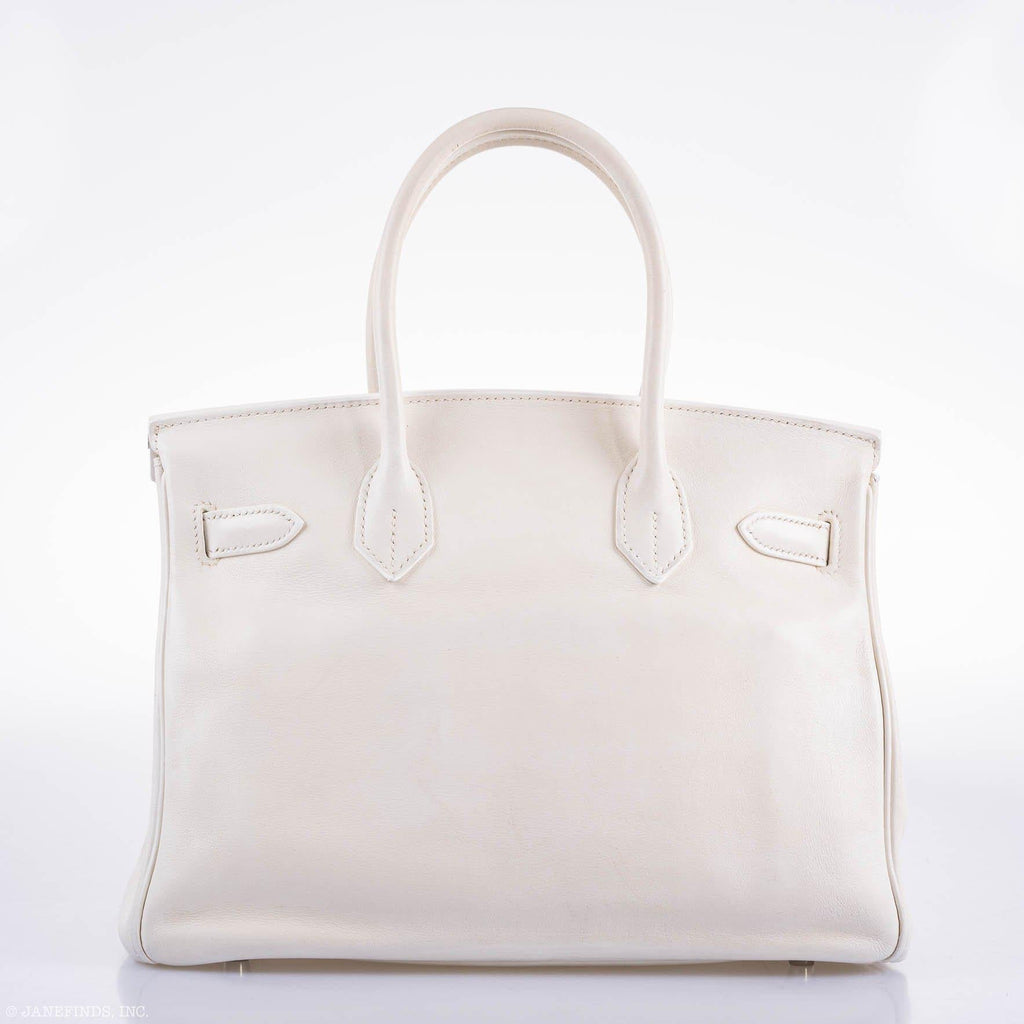 Hermes Birkin 30 White Swift with Palladium Hardware