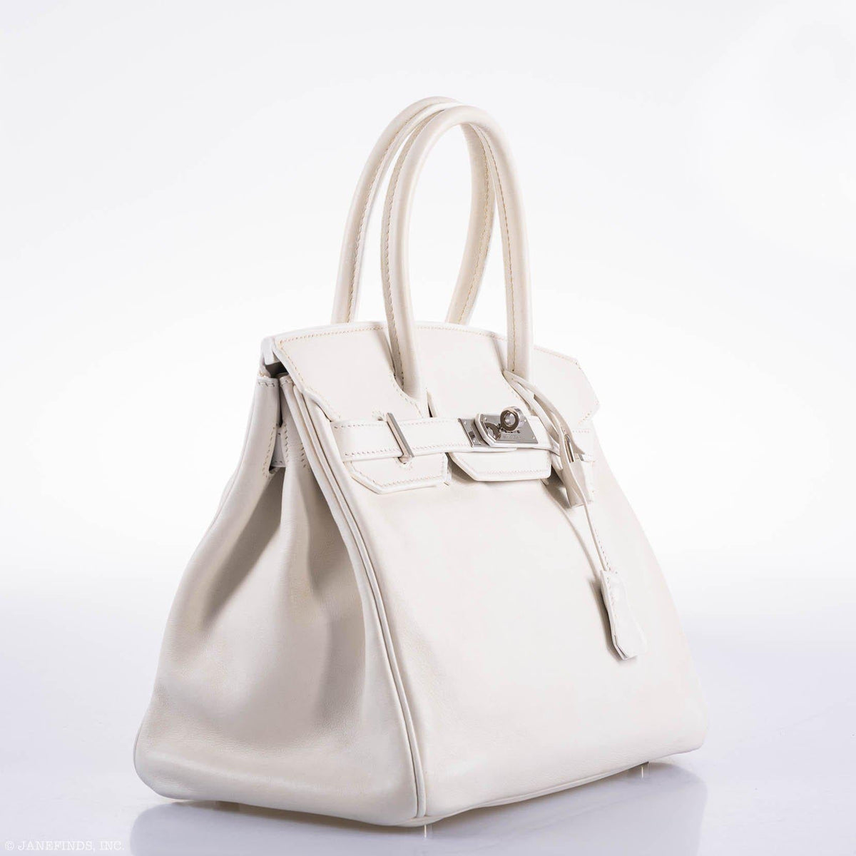 Hermes Birkin 30 White Swift with Palladium Hardware