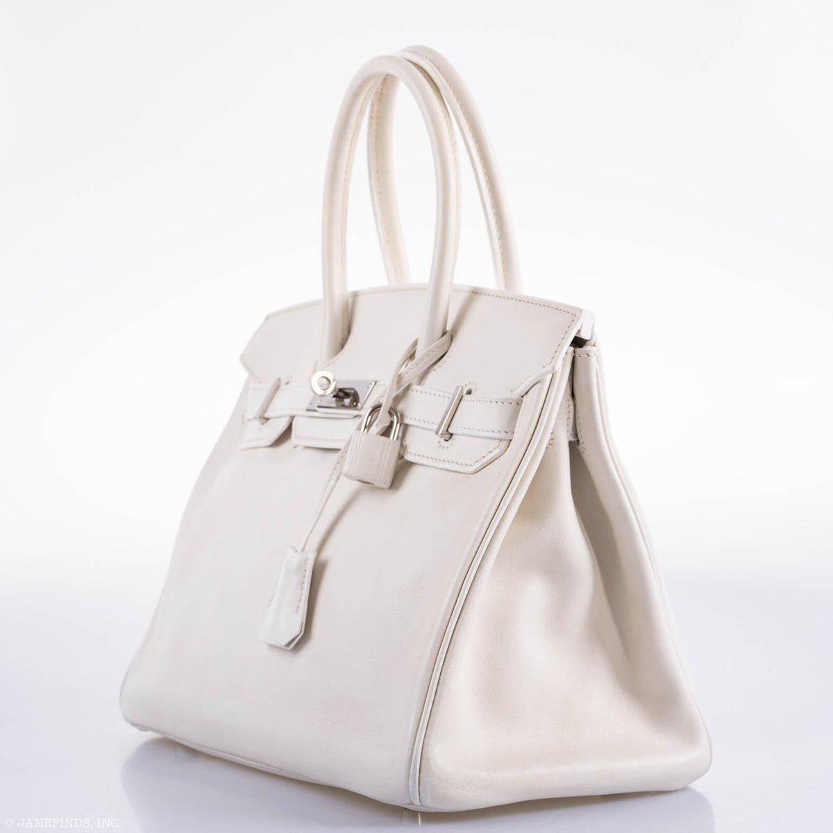 Hermes Birkin 30 White Swift with Palladium Hardware