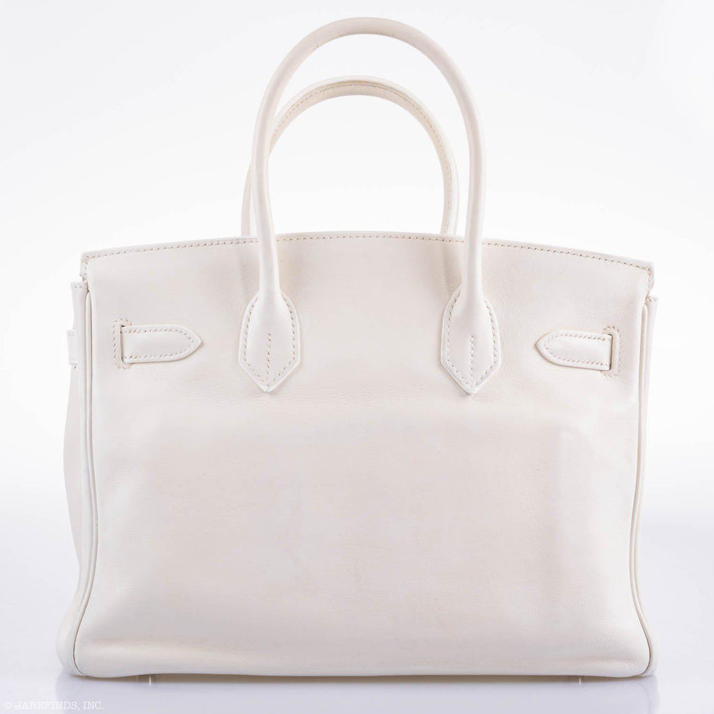 Hermes Birkin 30 White Swift with Palladium Hardware