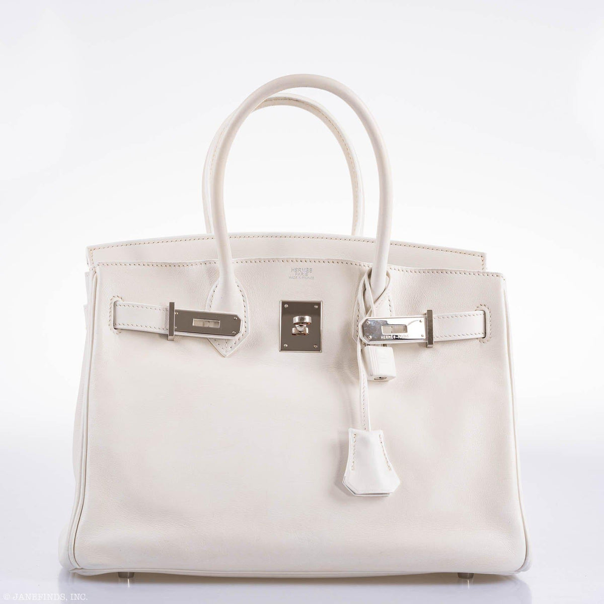 Hermes Birkin 30 White Swift with Palladium Hardware